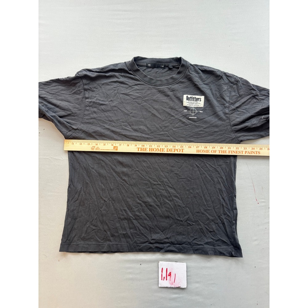 OTR Lab Outfitters Graphic Tee Charcoal Gray Boxy Short Sleeve Shirt Large - Picture 3 of 5
